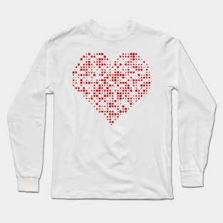 Abstract halftone heart icon Long Sleeve T-Shirt